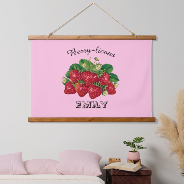 Berry-licous Wandteppich Mit Holzrahmen (Schlafzimmer)