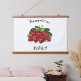 Berry-licous Wandteppich Mit Holzrahmen