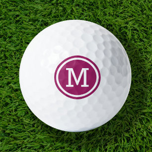 Berry Lila Monogram Personalisierte Golfballs Golfball