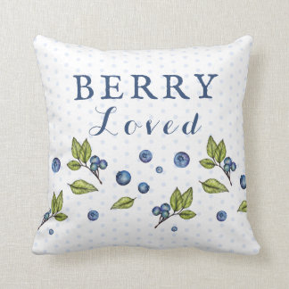 Berry Loved Blueberries Jeter Oreiller