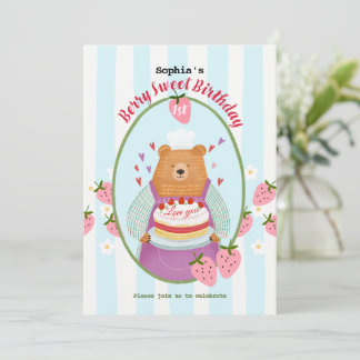 Berry Lovely First Geburtstag Einladung