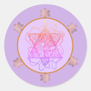 Berry Magen David Star Runder Aufkleber