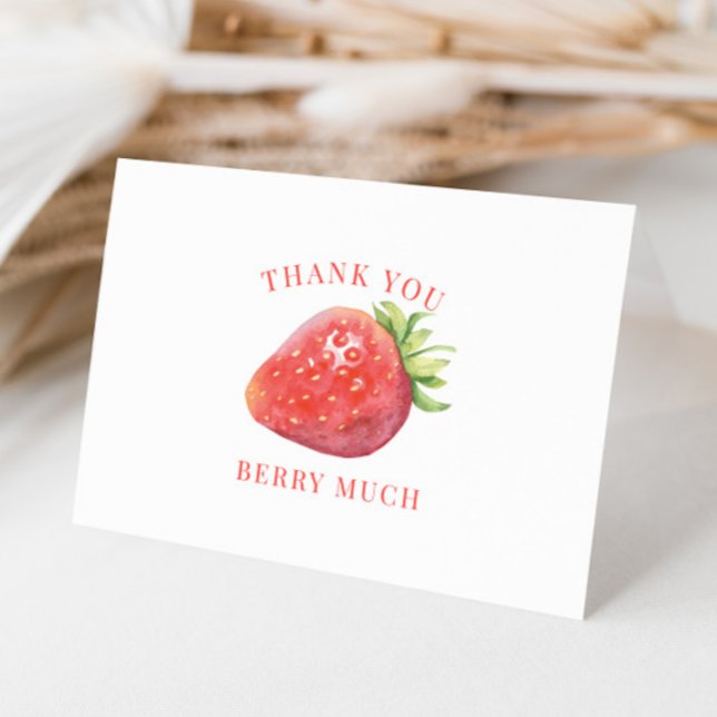 Berry Merci fraise beaucoup Carte de remerciements (Créateur téléchargé)