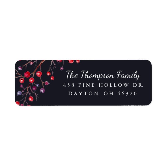 Berry Merry Holiday Rücksendeadresse (Vorne)