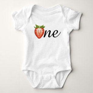 Berry One Strawberry Girls Geburtstag Sweet One Baby Strampler
