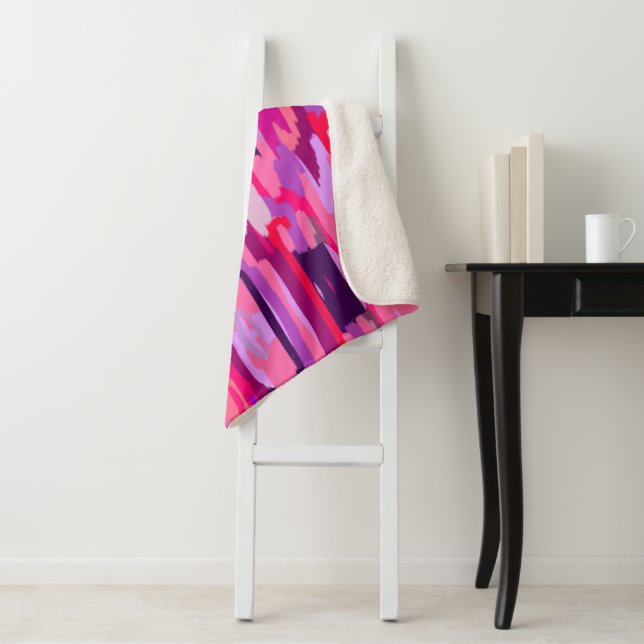 Berry Patch: Rot und Rosa Abstrakt Sherpadecke (Beispiel)