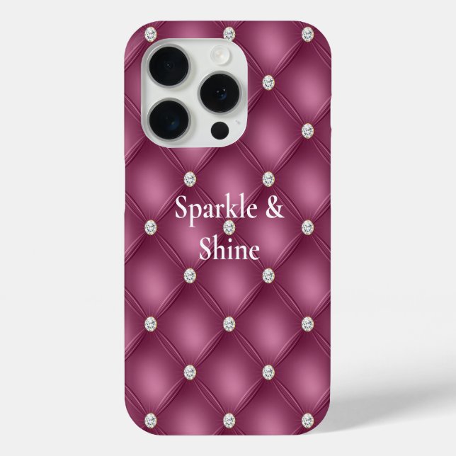 Berry Pink Diamond Tufts Weihnachten Case-Mate iPhone Hülle (Rückseite)