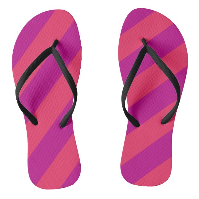 Berry & Pink Obststreifen | Jede Größe | Benutzerd Flip Flops (Fußbett)