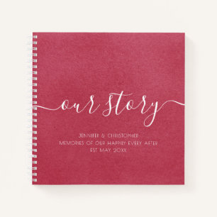 Berry Pink Unsere Geschichte Erinnerungen Paargesc Notizbuch