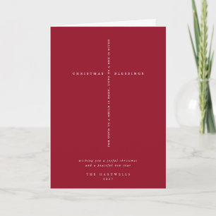 Berry Red Scripting Kreuz Weihnachten/Feiertage Ca Ankündigung