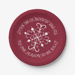 Berry Red Snowflake Paper Teller