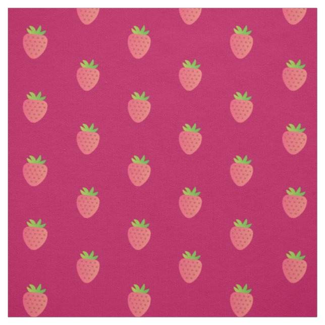 Berry Red Strawberry Cotton Fabric By Yard Stoff (Muster)