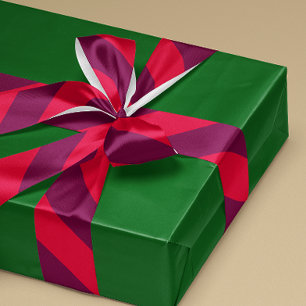 Berry Red und Eggplant Lila Breitband Satinband