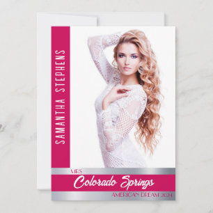 Berry Shine Autogrammkarte für Pageants Einladung