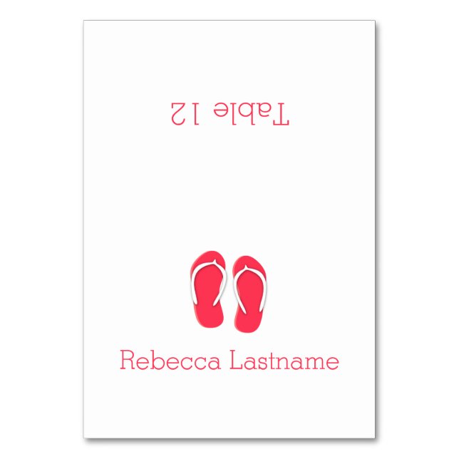 Berry-Sitzkarte kippen Tischnummer (Vorderseite)