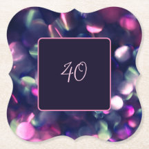 Berry Sparkle Customizable Paper Untersetzer