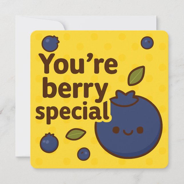 Berry Special Blueberry Grußkarte Feiertagskarte (Vorderseite)