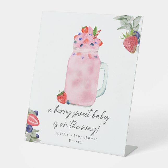 Berry Special Smoothie Babydusche Sockelschild (Vorderseite)