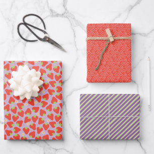 Berry Special Tossed Strawberry - Pflaume Geschenkpapier Set
