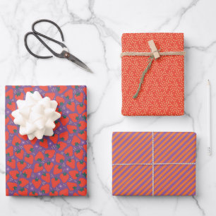 Berry Special Tossed Strawberry - Wisteria Geschenkpapier Set
