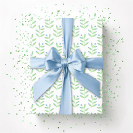 Berry Sprig in Slate and Green Geschenkpapier