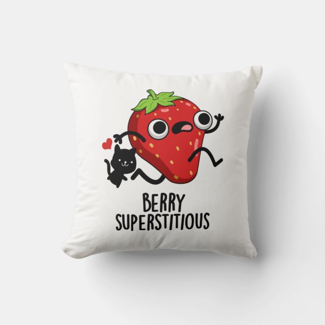 Berry Superstively Funny Frucht Pub Kissen (Vorderseite)
