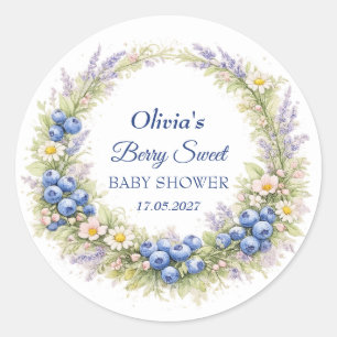 Berry süße Babyparty Blaubeer Baby Mädchen Junge Runder Aufkleber