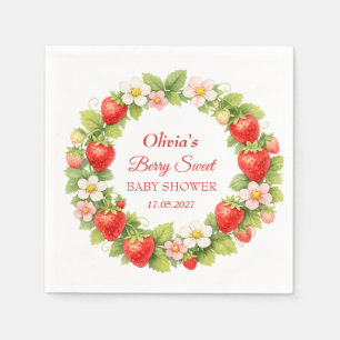 Berry süße Babyparty Erdbeere Baby Mädchen Junge Serviette