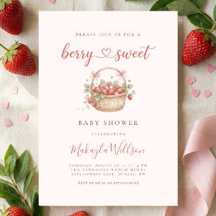 Berry süße Babyparty Erdbeeren Coquette Einladung