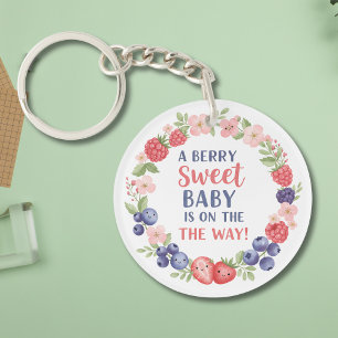 Berry Süße Babyparty Wasserfarbe Schlüsselanhänger