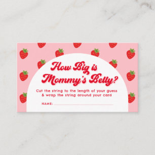 Berry süße Babyparty Wie dick ist Mamas Bauch  Begleitkarte