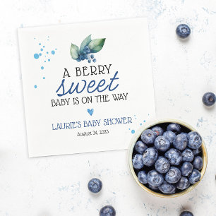 Berry süße Blaubeer-Baby-Party Serviette