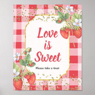 Berry süße Wasserfarbe Love is Sweet Schild