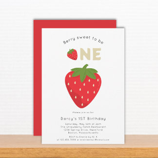 Berry sweet 1. Geburtstag Einladung