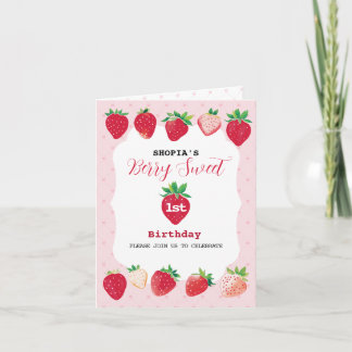 Berry Sweet 1. Geburtstag Einladung geklappt