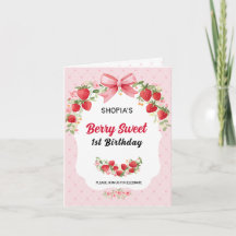 Berry Sweet 1. Geburtstag Einladung geklappt