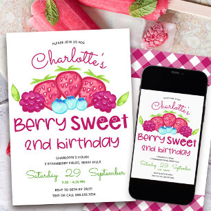 Berry Sweet 2. Geburtstag Einladung