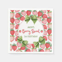Berry Sweet 3rd Birthday Strawberry Party 