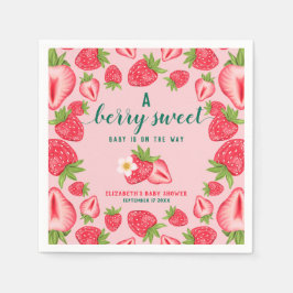 Berry Sweet Baby auf dem Weg Erdbeeren Baby Dusche Serviette