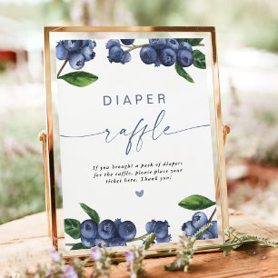 Berry Sweet Baby Blaubeer-Windelraffle-Schild Poster
