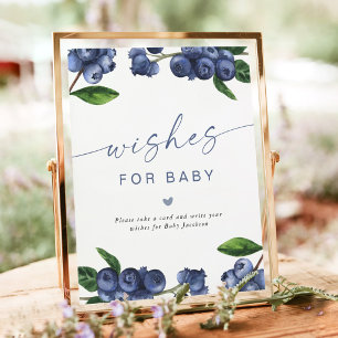 Berry Sweet Baby Blaubeer-Wünsche für Baby-Schild Poster