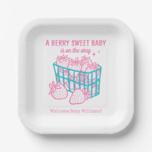 Berry Sweet Baby Doodle Rosa Erdbeermädchen Pappteller