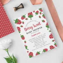 Berry Sweet Baby Dusche Erdbeere Niedlich Moderne