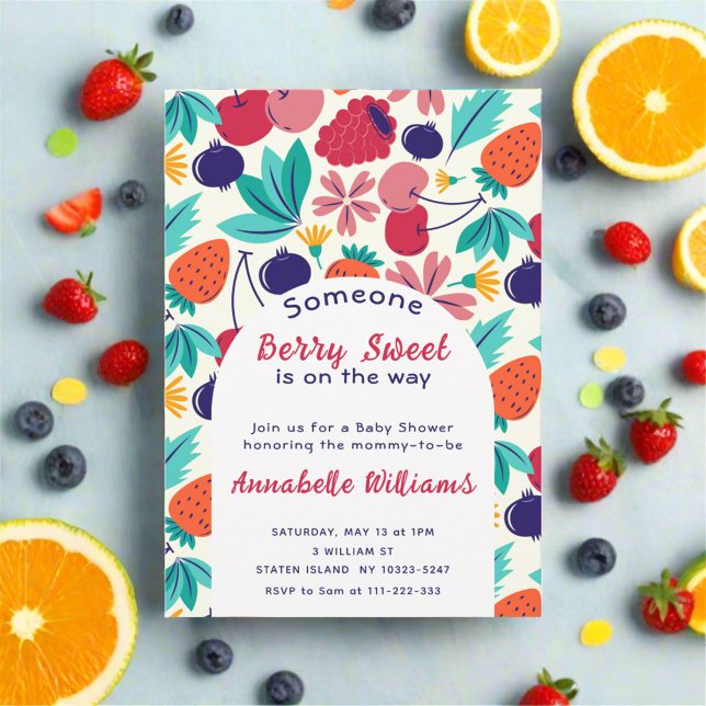 Berry Sweet Baby Dusche farbenfrohe Fruchtsommer Einladung (Von Creator hochgeladen)