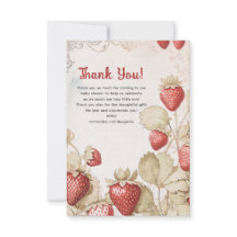 Berry Sweet Baby Dusche Flat Danke Karte