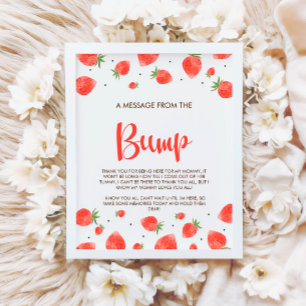 Berry Sweet Baby Dusche Nachricht von der Bump-Sig Poster