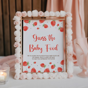 Berry Sweet Baby Dusche raten das Baby Food Sign S Poster