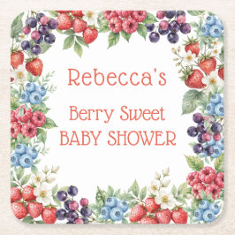 Berry Sweet Baby Duschrahmen für Beeren Rechteckiger Pappuntersetzer