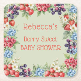 Berry Sweet Baby Duschrahmen für Beeren Rechteckiger Pappuntersetzer