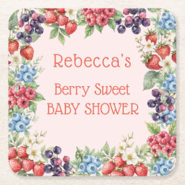 Berry Sweet Baby Duschrahmen für Beeren Rechteckiger Pappuntersetzer